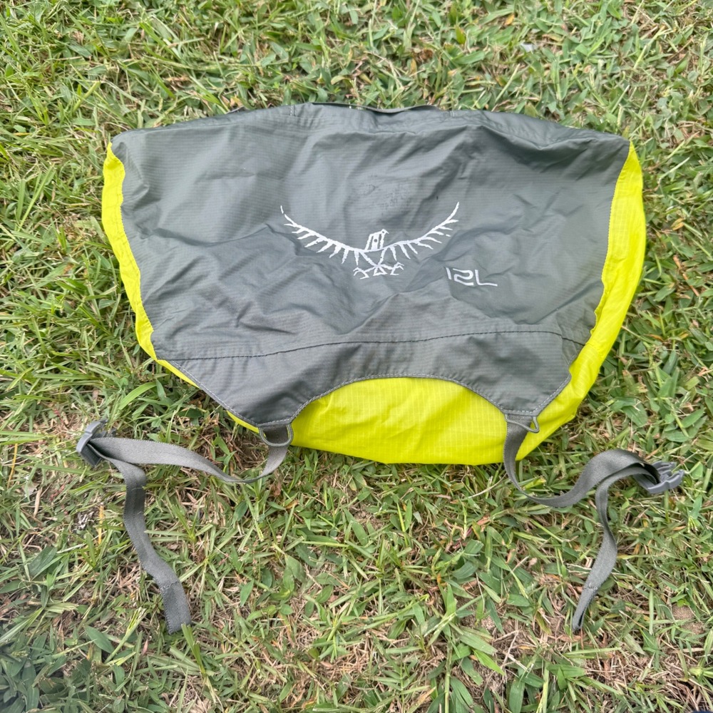 Osprey Straight Jacket 12L Compression Sack Grey Yellow Ripstop Nylon Organizer